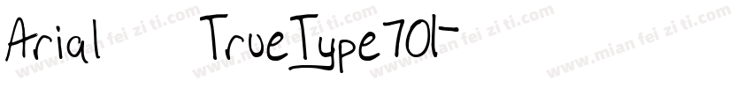 Arial 常规 TrueType701字体转换